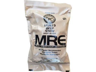 USGI Genuine Military MRE Meal - Beef Stew with Inspection Date September 2017 or Newer