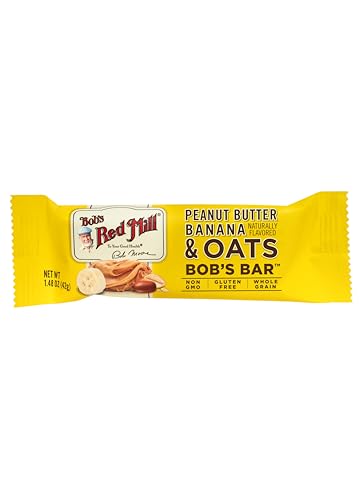 Bobs Red Mill 5pk PB Banana & Oats Bar, 5 bars (Pack of 1) - Non GMO, Gluten Free, Kosher