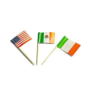 1,440 Count | Kingseal Mexican Flag Toothpicks, 2.5 Inch, Ideal For Mexican Restaurants, Cinco De Mayo, Appetizers, Cocktails, A