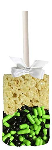 Sprinkle Deco Cake Pop Decorations, Semi-Sweet Edible Confetti Sprinkles, 6oz Bag, Lime Green and Black