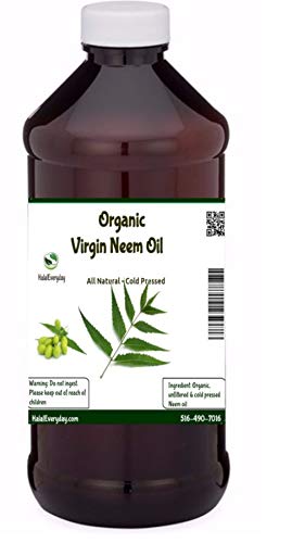 Organic Neem Oil- 100% Pure Cold Pressed - 16 Oz - Virgin Neem Oil - Organic Neem Seed Imported From India