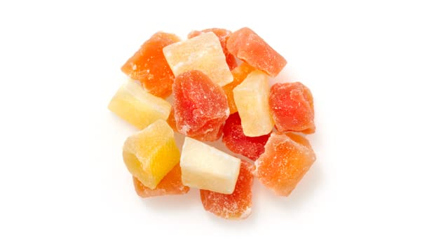 Yupik Dried Papaya, Diced, 2.2 lb, Gluten-Free, Vegan, Kosher, Sweetened Tropical Dried Fruits, Cubed Papaya Pieces, No Added Su