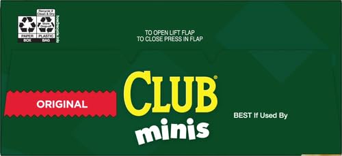 Club Minis Crackers, Lunch Snack, Original, 11oz Box (Pack of 2)