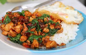 RosDee Menu Hot Basil Stir Fried Sauce Powder 50g X 4 Bags (Thai Food)