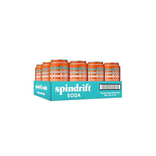 Spindrift Soda With Real Squeezed Fruit, Orange Cream Float, Kosher, Gluten Free & Non-Gmo, 12 Fluid Ounce (Pack Of 12)