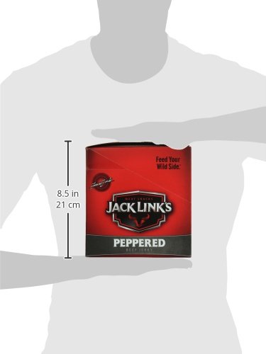Jack Links Beef Jerky, Peppered, 11g Protein, 1.25oz Bags, Pack of 10, Pantry-Ready Snacks