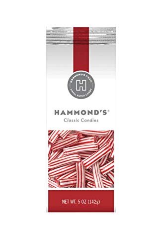 Hammonds Candies Hard Candy (Peppermint Straws Filled with Chocolate, 2-Pack)