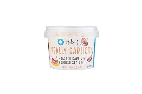 Cornish Sea Salt Garlic Salt 55g - Garlic salt seasoning for cooking - A flaky sea salt with roasted garlic