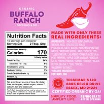 Tessemae'S All Natural Salad Dressing - Fresh Flavors For Every Plate (6 Pack, Buffalo Ranch)