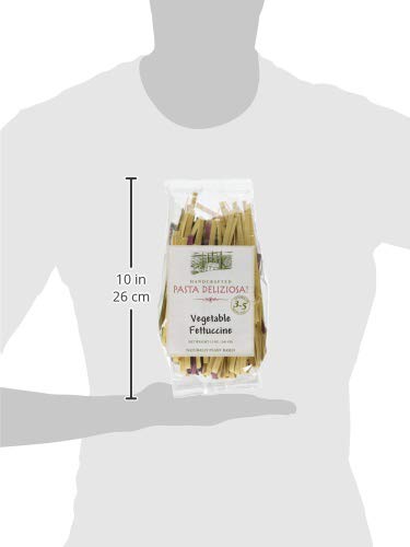 Pasta Deliziosa! Handcrafted Pasta, Vegetable Fettuccine, 12 Ounce