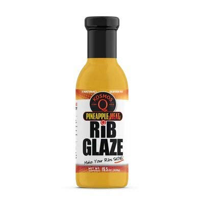 Kosmos Q Pineapple Heat Bbq Glaze - 15.5 Oz Bottle For Sticky & Flavorful Barbecue - Thick Bbq Glaze For Competition Ready Mouth