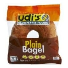 Udis Gluten Free Plain Bagel, 3.5 Ounce -- 24 per case.