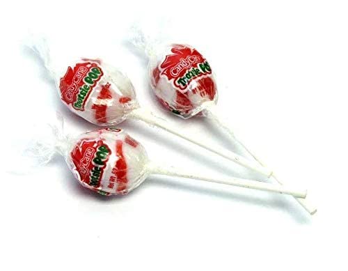 Tootsie Roll Peppermint Candy Cane Tootsie Pops Pack of 3 - 9.6 Ounce - White