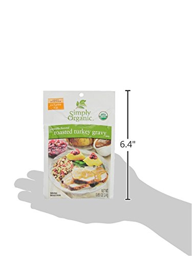 Simply Organic Roasted Turkey Flavored Gravy Mix, 0.85 Ounce 12-Pack, Cert. Organic, Gluten-Free, Kosher, Rich Turkey Gravy