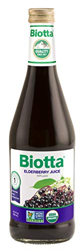 Biotta Organic Elderberry Juice - Naturally Sweetened Fruit Juice For Optimal Immune Support Function - With Immunity Boosting E