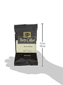 Peet'S Coffee House Blend, Dark Roast Ground Coffee, 2.5 Oz Portion Packs (Pack Of 18)