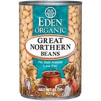 Eden Organic great Northern Beans No Salt Added 15-Ounce cans (Pack of 12) (Value Bulk Multi-Pack)