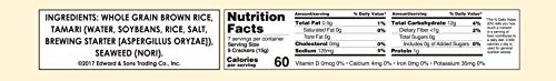 Edward & Sons Brown Rice Snaps Tamari Sea , 3.5 Ounce Packs (Pack Of 12)