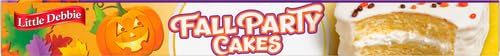 Little Debbie Fall Party Cakes, Vanilla, 10 Twin Wrapped Cakes, 12.75 OZ Box