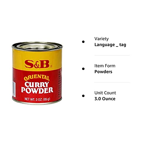 S&B Curry Powder Oriental, 3 Oz