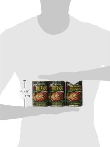 Amy's Organic Refried Beans Canned, Traditional Refried Beans, Vegan, Gluten Free and Vegetarian, 15.4 Oz (6 Pack)