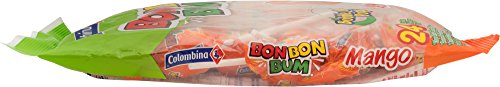 Colombina Bon Bon Bum Lollipops W/Bubble Gum Center, Mango Flavor, Individually Wrapped, Ideal For Party Favors And Gifts, 1 Pac