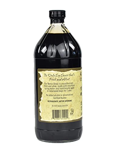 Gold Mine Natural Food Co - Nama Shoyu, Unpasteurized Soy Sauce, Japanese Fermented For Enhanced Flavor, Rich In Probiotics, Non-Gmo - 10 Oz Bottle