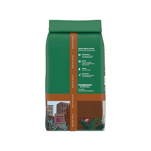 Starbucks Ground Coffee, Medium Roast Coffee, Decaf Pike Place Roast, 100% Arabica, 6 Bags (12 Oz Each)