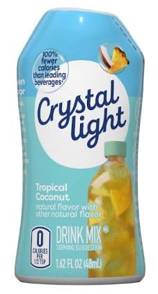 Crystal Light Liquid Energy Drink, Tropical Coconut, 1.62 Fl Oz (Pack Of 4)