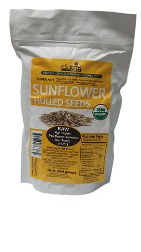 Esutras Organics Sunflower Seeds, 16 Ounce