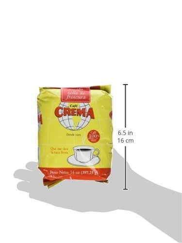 Cafe Crema Ground Puerto Rican Coffee, 14 Ounce Bag (1 Bag)
