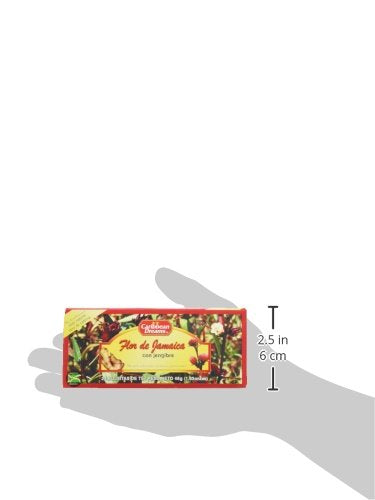 Caribbean Dreams Sorrel & Ginger Herbal Tea, 24 Tea Bags, Caffeine Free, White, Model CD S&G