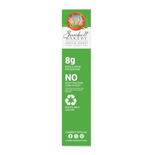 Sunbelt Bakery Oats & Honey Chewy Granola Bars, 120-1.0 Oz Bars (12 Boxes)