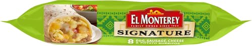 El Monterey Signature Egg, Sausage, Cheese & Potato Breakfast Burrito, 36 Oz (Frozen)