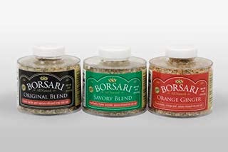 Borsari Seasoned Salt Gift Set - Multi-Use All Purpose Savory, Orange Ginger, And Original Seasonings - Gourmet Sea Salt Blends