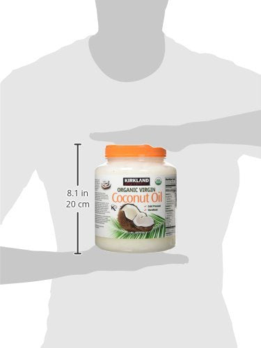 Kirkland Signature Cold Pressed Unrefined Organic Virgin Coconut Oil, 1 Count(Pack Of 4)