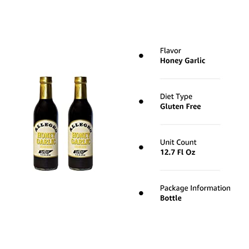 Allegro Marinade Honey Garlic - Perfect for Meat & Veggies, 12.7 Fl Oz (Pack of 2)