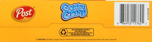 Golden Crisp Breakfast Cereal, Sweetened Puffed Wheat Cereal, 14.75 OZ Box
