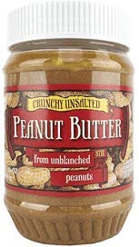 Trader Joe's Crunchy Unsalted Peanut Butter 1 lb (Pack of 2)