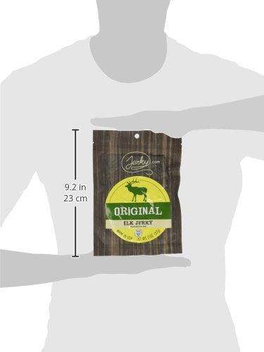 Jerky.com Original Elk Jerky 3-Pack - High-Protein, Low-Fat, Gluten-Free - 1.75oz (Pack of 3)
