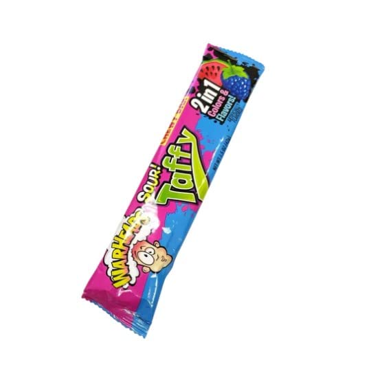 Warheads Sour Taffy 2 In 1 Chewy Bar 1.5 Oz. - Case Of 24