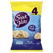 Snack A Jacks Salt & Vinegar 4 X 30G