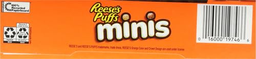 Reese'S Puffs Minis Breakfast Cereal, Chocolate Peanut Butter Cereal, 11.7 Oz