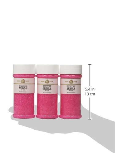 India Tree Pink Sparkling Sugar, 7.5 Oz
