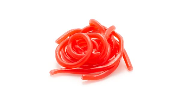 Yupik Strawberry Licorice Laces, 2.2 Lb, Red Candy, Sweet Flavor, Chewy, Spaghetti-Like Candy, Licorice Texture, Fun Treat, Deli