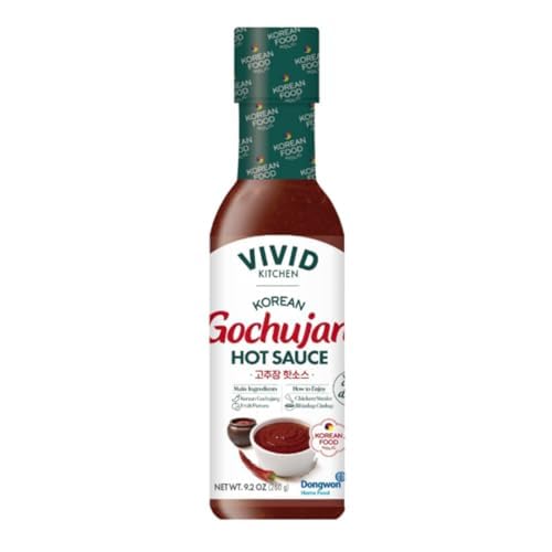 VIVID KITCHEN Gochujang Sauce - Korean Fermented Chili Paste Fusion - 8.6 oz Bottle - Authentic, Bold & Spicy Flavor - No MSG or