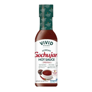 VIVID KITCHEN Gochujang Sauce - Korean Fermented Chili Paste Fusion - 8.6 oz Bottle - Authentic, Bold & Spicy Flavor - No MSG or