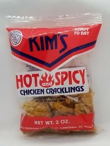 Kim'S Fried Chicken Skin (Hot) Cracklin Packs Of 12