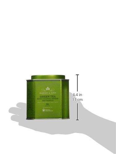Harney & Sons Green Tea With Coconut, Ginger And Vanilla, 30 Sachets (75 G), 6.7 Ounce