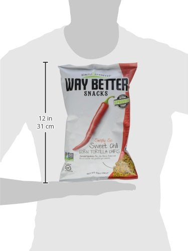 Way Better Snacks Tortilla Chips, Sweet Chili, 5.5 Ounce, Pack of 1